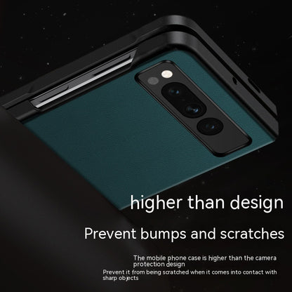 Plain Leather Anti-fall Ultra-thin Foldable Leather Protective Shell - 图片 3