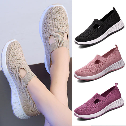 Old Beijing Cloth Shoes Women's Shallow Mouth Mesh Breathable Non-slip Soft Bottom Slip-on Women's Shoes 97ab6cf0 1f1d 45fe 8