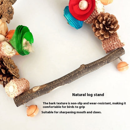 Parrot Swing Pine Nut Grinding Mouth Grinding Claw Log Bird Stand Rod Color Decoration 97d29678 5d44 4b62 a81b 999bb4226592
