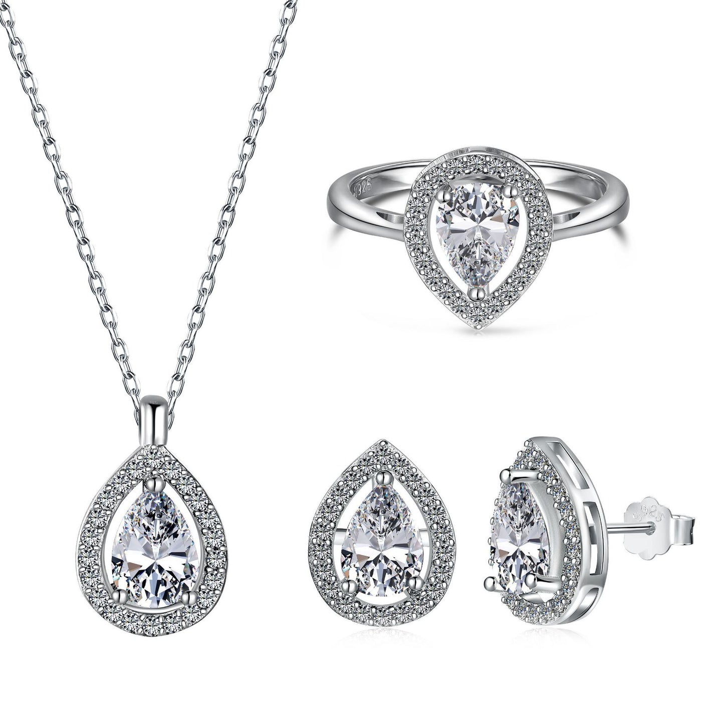 S925 Sterling Silver Jewelry Set 97d5ea28 52f0 4fd3 b24b 6368db94662d