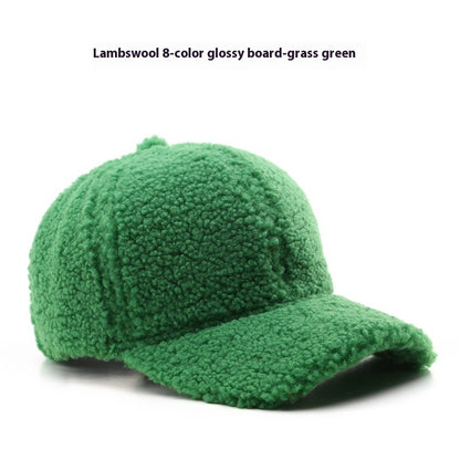 Baseball Cap Fashion Retro Solid Color Lamb Wool Curved Brim 97e4d069 48b1 49be aa2a 423c8b3b6573 trans