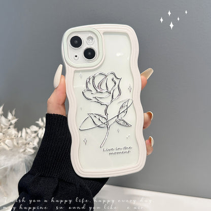 Rose Transparent Phone Case All-inclusive Big Wave Silicone Soft Case 97f9b782 8520 4d3a bd48 b73c7891272b