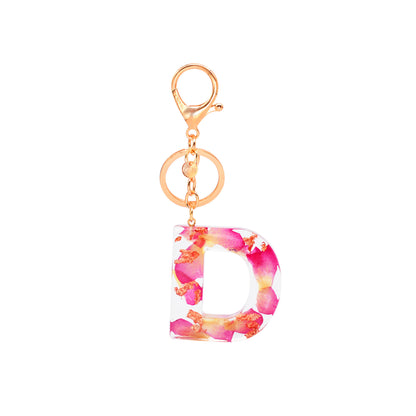 Petal Resin Keychain English Alphabet Pendant 980e66e0 511b 490e 817a 0aa5c2f31f35
