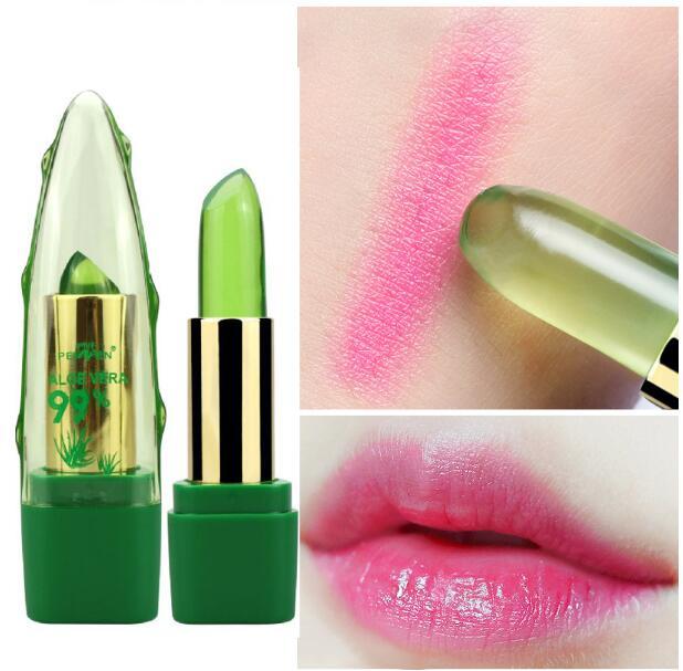Aloe Vera Gel Color Changing Lipstick Gloss  Moisturizer Anti-drying Desalination Fine-grain Lip Blam Care 981908292434