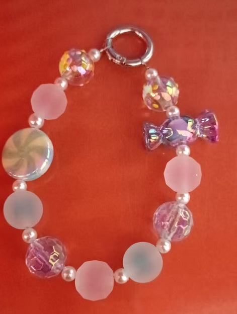 Bow Luminous Colorful Acrylic Beads Mobile Phone Charm Keychain 98194003 1e4d 4c3e 91a7 4a003fb9a2c0