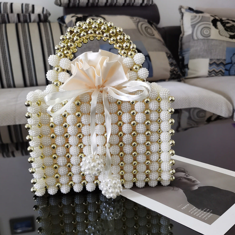 French niche bayberry ball hand-woven bag beaded bag pearl bag dinner handbag 982048586448