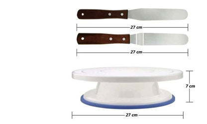 Plastic round cake turntable cream rotating flower table 982576580917