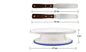 Plastic round cake turntable cream rotating flower table 982576580917
