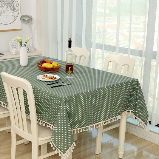 Cotton And Linen Small Round Table Cloth Simple Striped 982bc65c 60cb 4849 93e6 049a2356a5bc