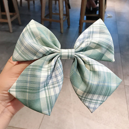 Girl's Plaid Bow Hairpin 982fe62a a1ad 435c 8b0d 468e099b6853
