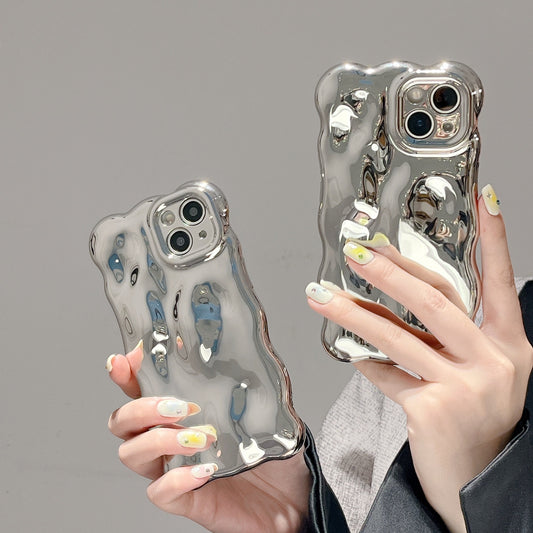Electroplating Bubble Fashion Solid Color Phone Case - 图片 1