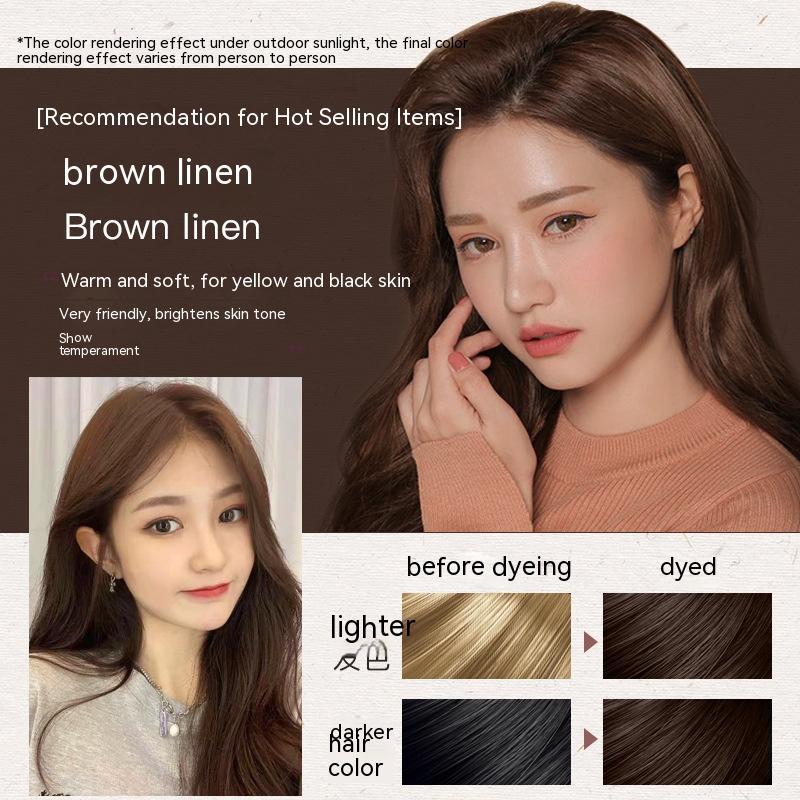 Ammonia-free Hair Color Paste Monochrome Paste Cover White Hair Multi-segment Color One-step Black Tea Gray Blue Black Hair D