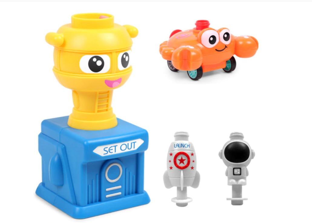 Power Balloon Launch Tower Toy Puzzle  Education Inertia Air Power Balloon Car Science Experimen Toy For Children Gift 984668