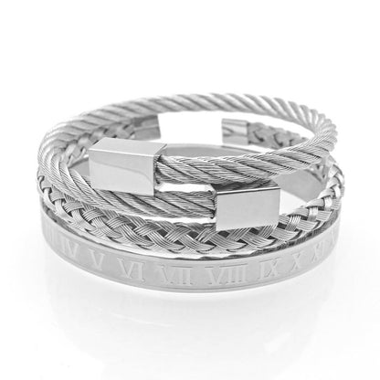 Letter Woven Square Stainless Steel Bracelet Bracelet 98633b1e d287 49c7 8215 3a7f5a6cef4c