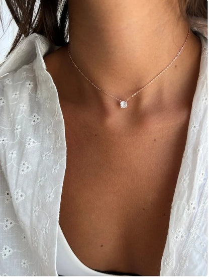 Simple Geometric Zircon Pendant Necklace For Women 986679db da65 4df1 81e4 62775c895f32