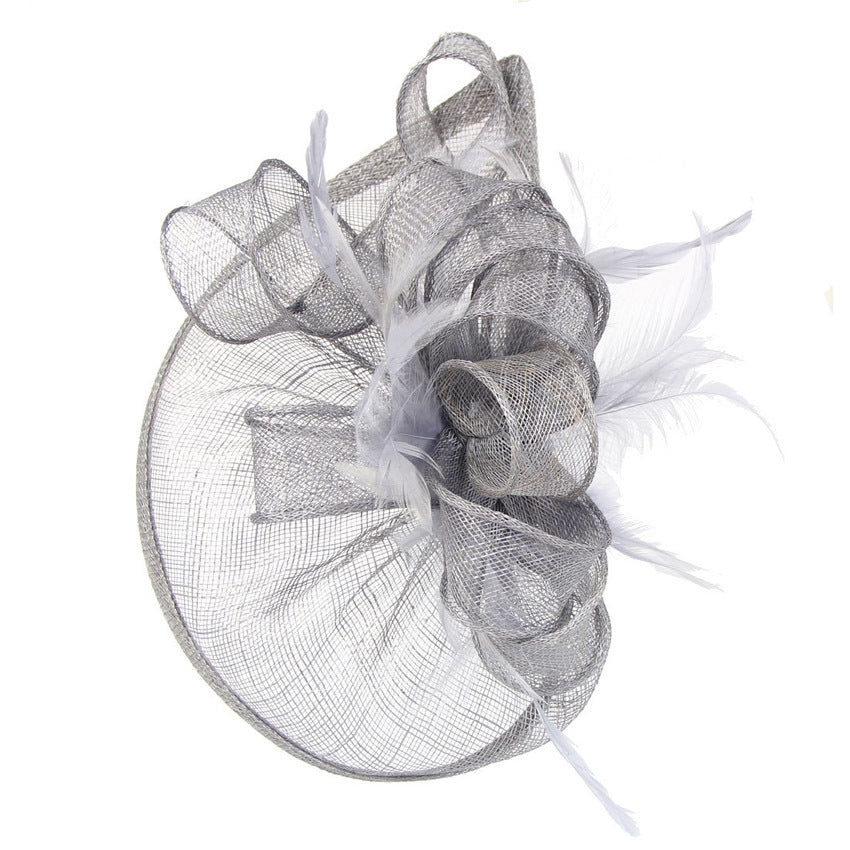 Hemp Yarn Banquet Net Top Hat Bridal Feather Hairpin 986df8f0 6e4d 468d 823d b3c7aaa778df