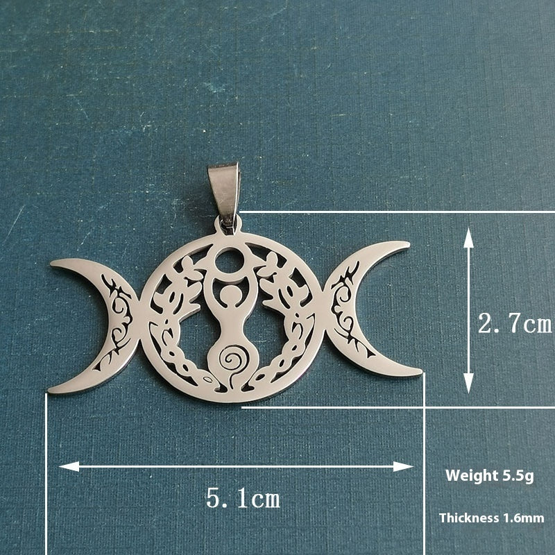 Triple Moon Celtic Knot Pendant Necklace 988285cc e858 41f7 87aa c76ce940b34a