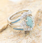 Creative Turquoise And Diamond Three-piece Women's Ring 98874c43 b2da 4e8a 994c 2f726c30128b ddf014fc 378f 47a7 918d 77baccfa