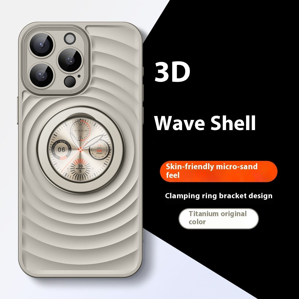 Magnetic Bracket Phone Case IPhone15 Wave Ripple Pattern 988b4b98 ad2f 4d44 824c f2a895a64329