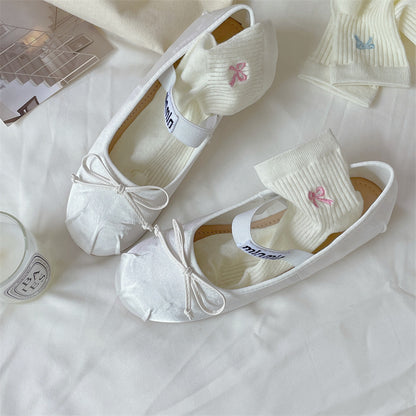 Bow Embroidered Short Thin Socks 988b5404 e57f 46ad 866e 4003668769bd