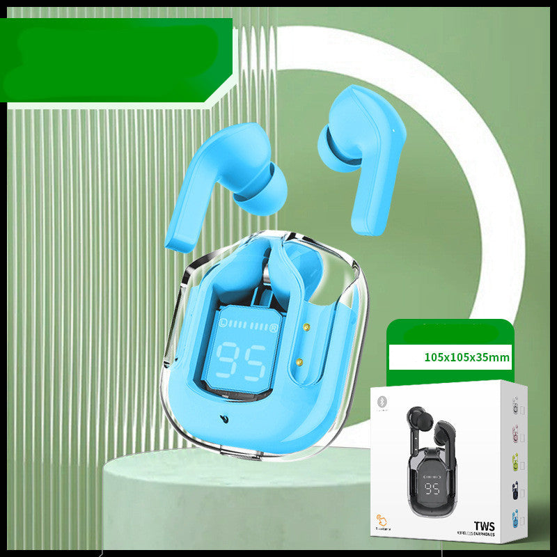 New Mini Transparent Wireless Bluetooth Headset Digital Display ENC Noise Reduction True Wireless Sports Music 98921673 6603 