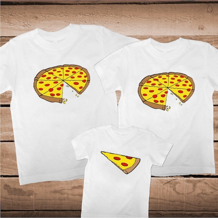 Cute Pizza Short Sleeve Family 98947420424