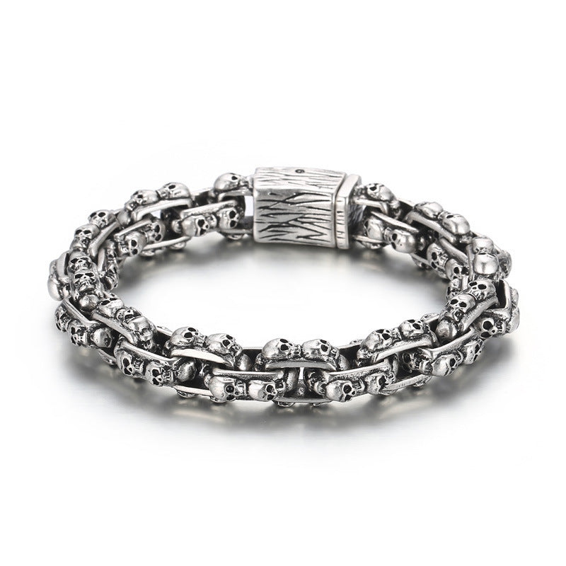 Old Punk Skull Titanium Steel Men's Bracelet 989f831e 21a5 4050 8889 b89a3ee9f63d
