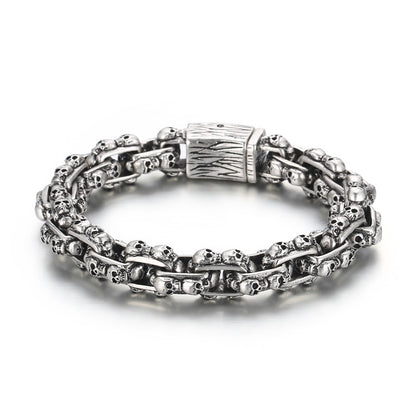 Old Punk Skull Titanium Steel Men's Bracelet 989f831e 21a5 4050 8889 b89a3ee9f63d