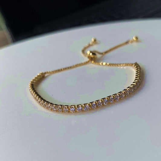 Fashion Tennis Shrink Zircon Bracelet 98a99144 e61c 4a66 b3a9 e0c41a34c213