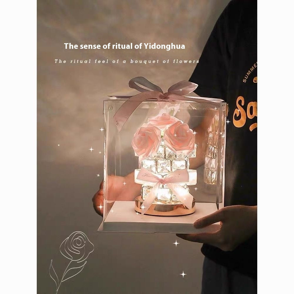 520 Gift Rose Cube Atmosphere Table Lamp - HD Wireless Product #3