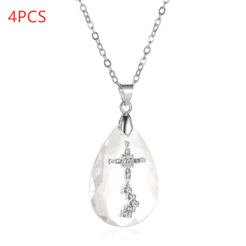 Simple Temperament Wild Drop Pendant Necklace 98c02f14 e05b 4034 a4c1 3f2f27dcc709