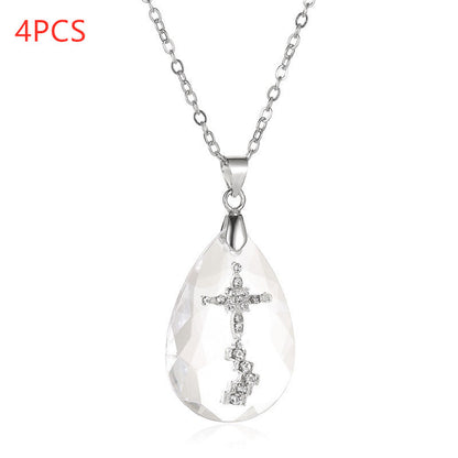 Simple Temperament Wild Drop Pendant Necklace 98c02f14 e05b 4034 a4c1 3f2f27dcc709