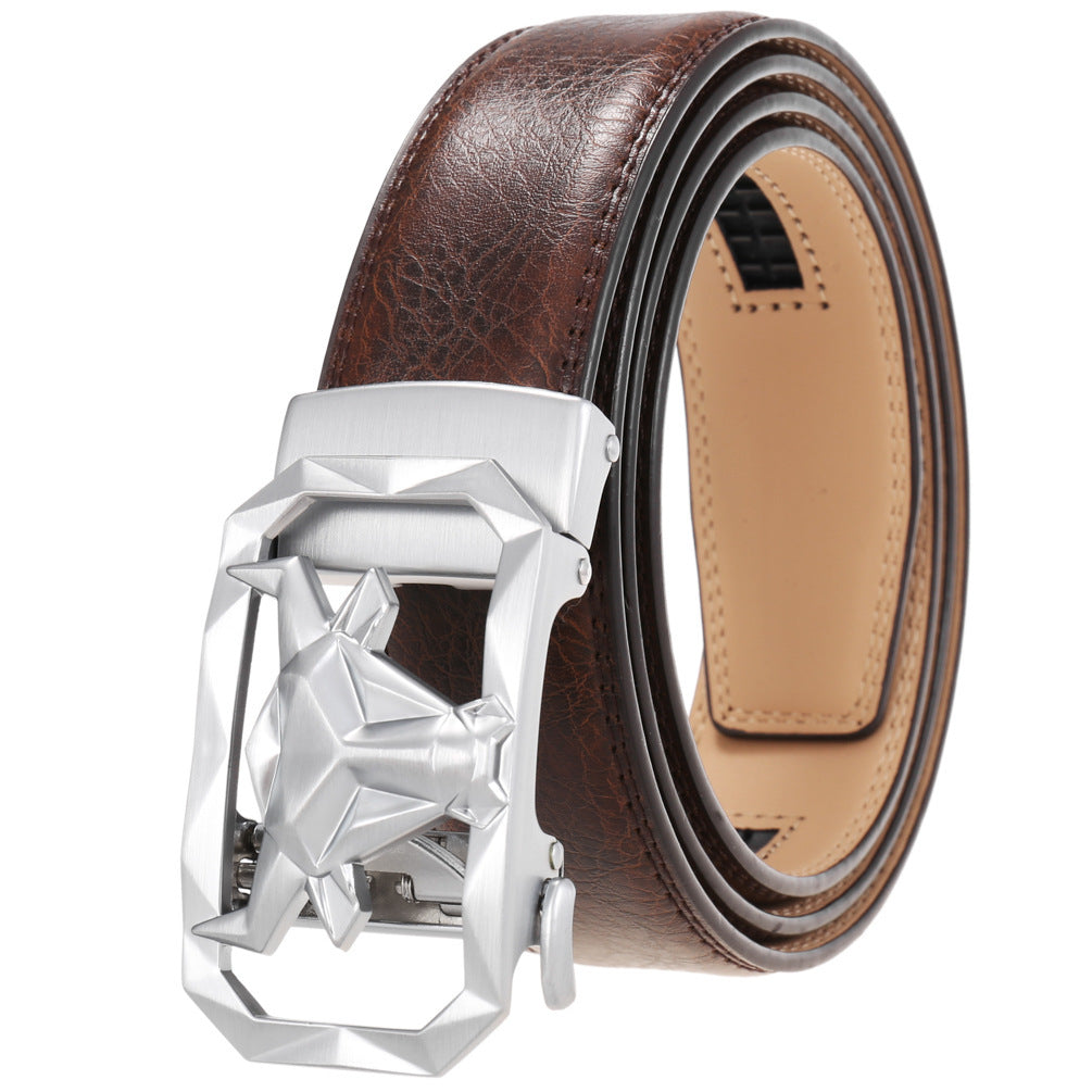 Fashion Men's Leather Belt Alloy Automatic Buckle 98c6b247 9026 4ff7 aa0e 0c8112d477ef