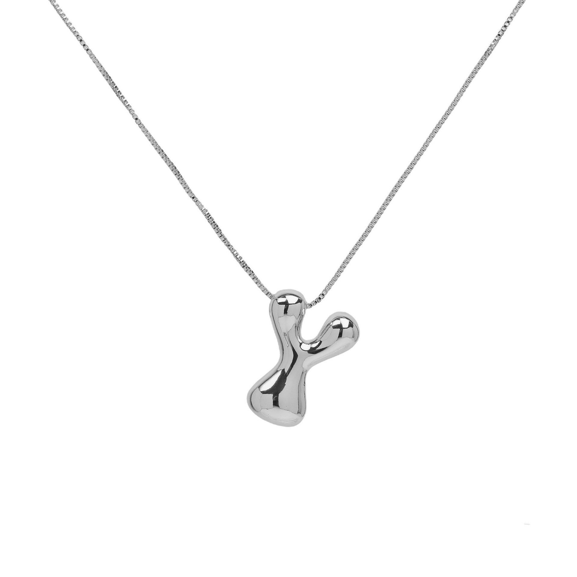 Brass Glossy Balloon English Letter Pendant Necklace 98d65d3a c624 4a7d a3ca 27ba4e124e39
