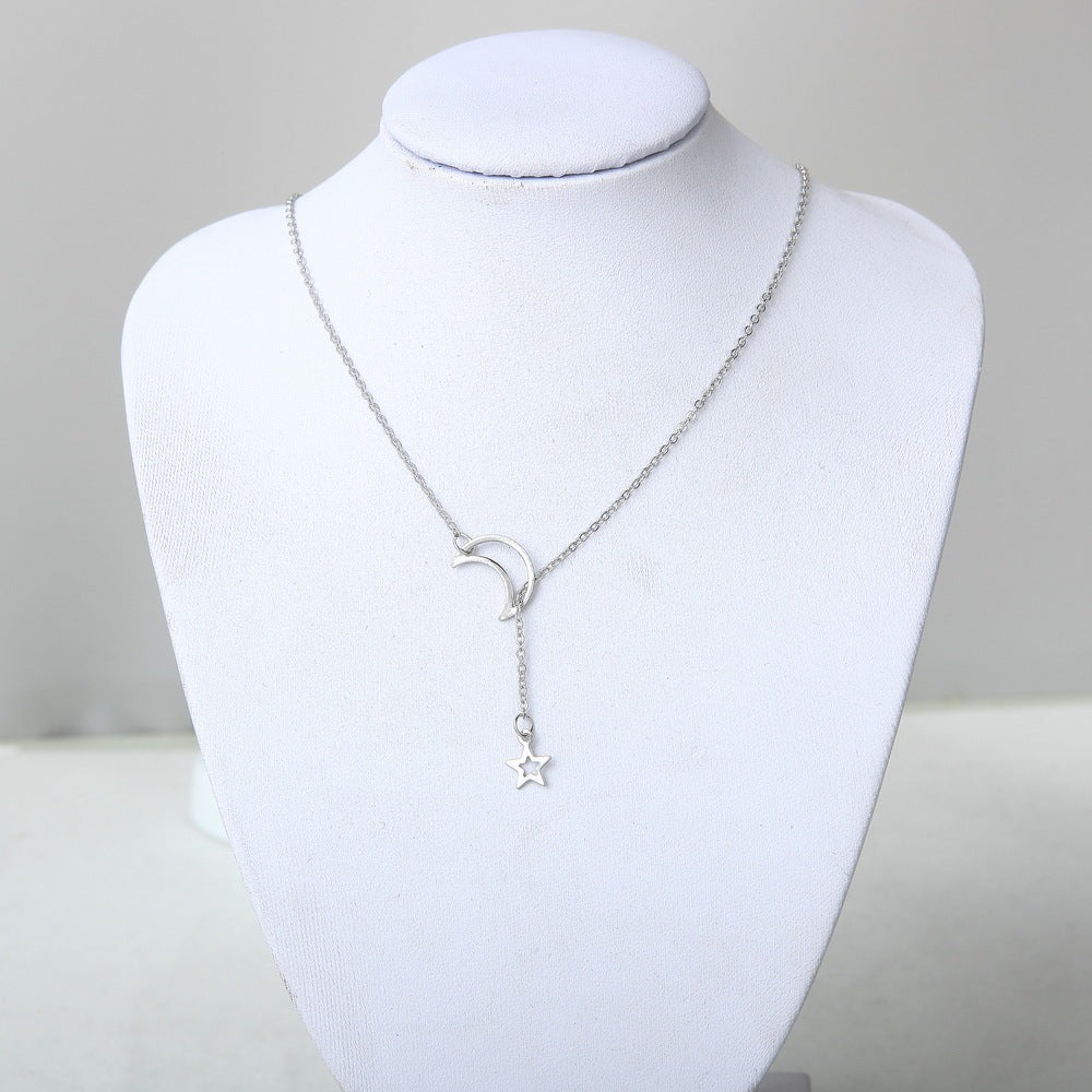 Moon Star Necklace Clavicle Chain Short Necklace 9910b6ce be20 4bc5 8863 e52fa0ea1d3f
