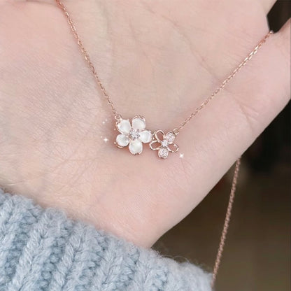 Shell Cherry Blossom Necklace Female Spring And Summer Romantic Sweet Girl Flower Clavicle Chain 991b79ac e0ac 4ad1 a546 88a0