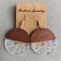 Wood Acrylic Geometric Stitching Rose Flower Lace Laser Marking Personalized Earrings 993038fb be00 449a a3c2 56c773b6c33c