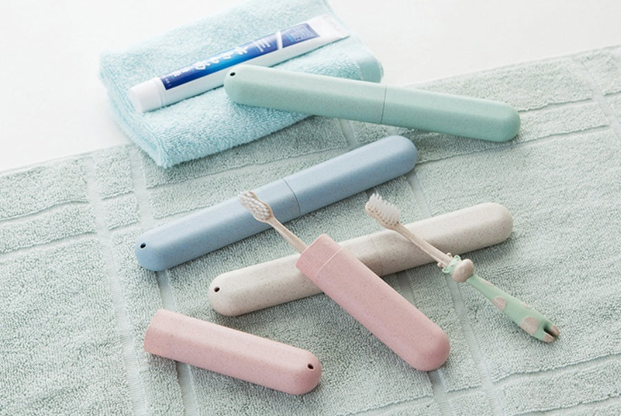 Wheat Straw Travel Toothbrush Cover Health Tooth Brushes Protector Portable Travel Toothbrush Box 993171321455