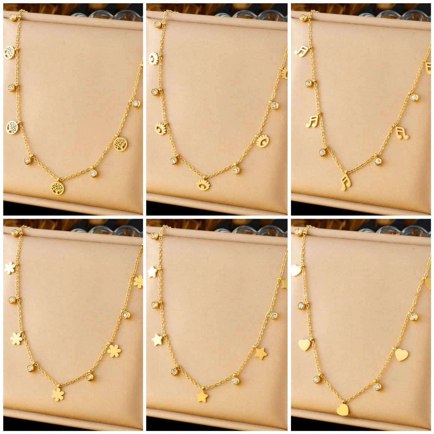 Simple Gold-plated Butterfly Wafer Accessory Pendant Chain