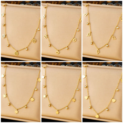 Simple Gold-plated Butterfly Wafer Accessory Pendant Chain