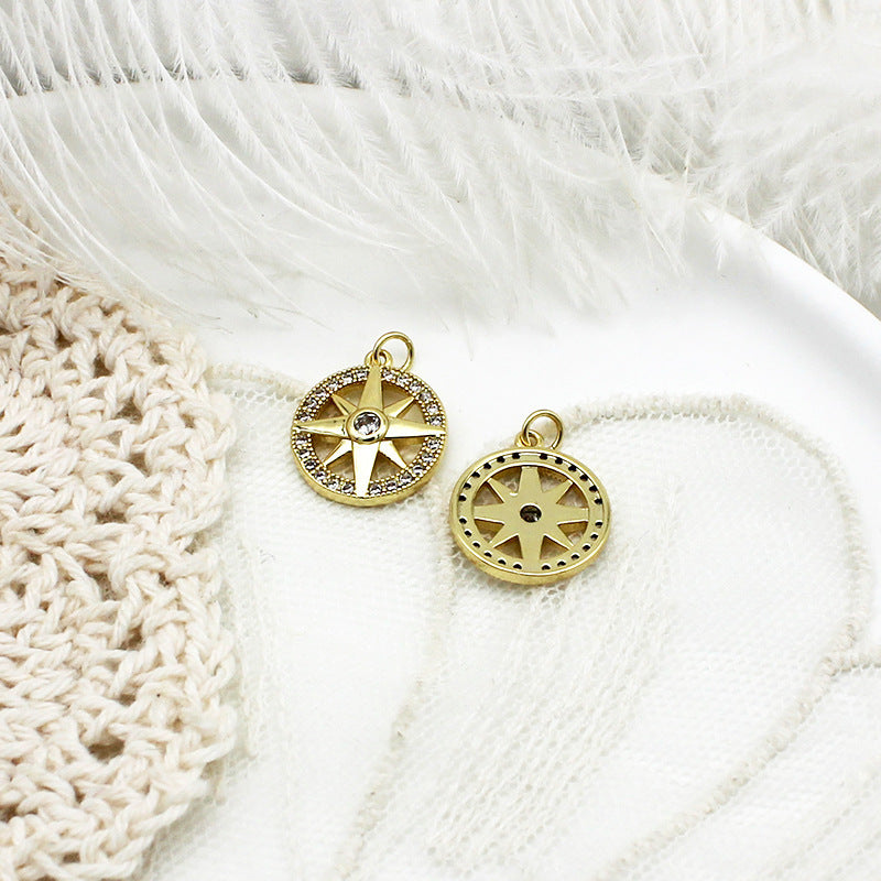 Micro-inlaid Six-pointed Star Compass Hanging Piece Pendant Necklace Bracelet Earrings 993d1b09 6927 4868 b677 f58f8aecc412