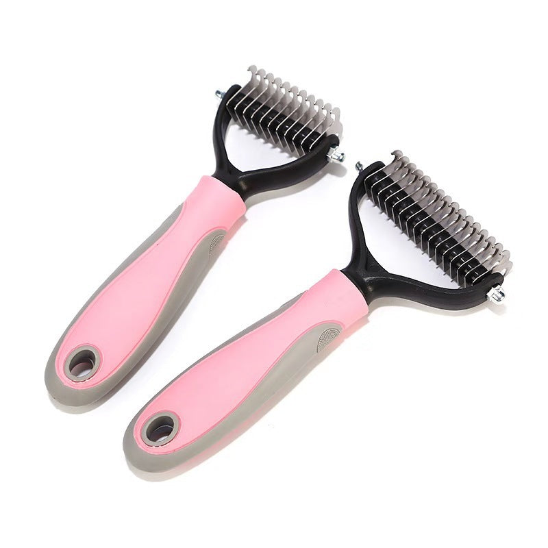 Stainless Double-sided Pet Brush Hair Removal Comb Grooming Dematting Dog Grooming Shedding Tools 994c27c2 cdbc 47b6 96b4 909
