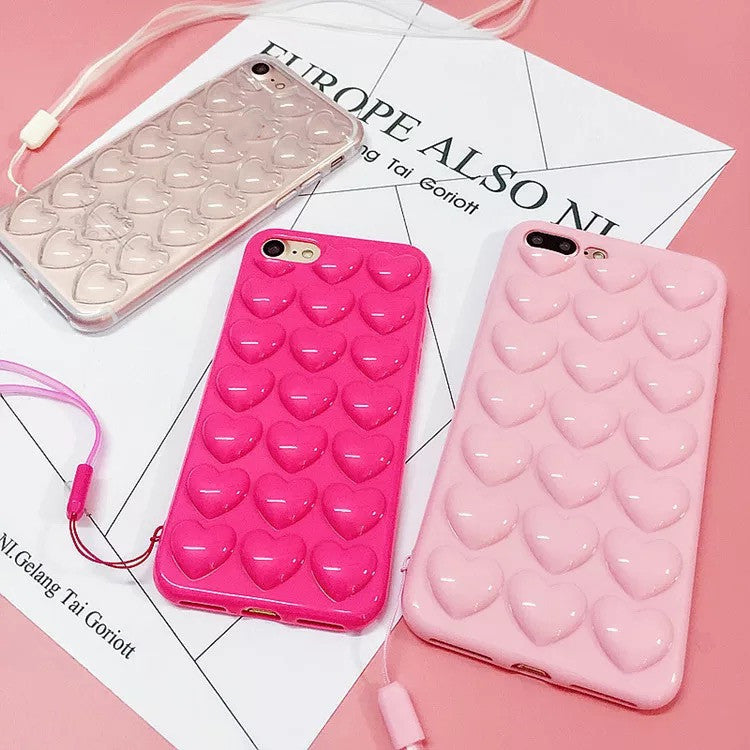 Peach Heart Phone Case Silicone Lanyard Protective Cover 994e2d23 944d 427d aadc 441d7dd9e816