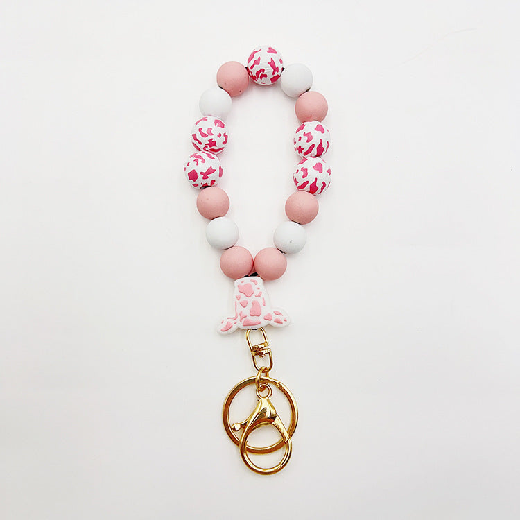 Silicone Wooden Beads Bracelet Keychain 9962ecee c031 4ff8 88ab 04fd729b9191