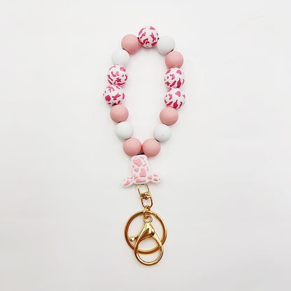 Silicone Wooden Beads Bracelet Keychain 9962ecee c031 4ff8 88ab 04fd729b9191