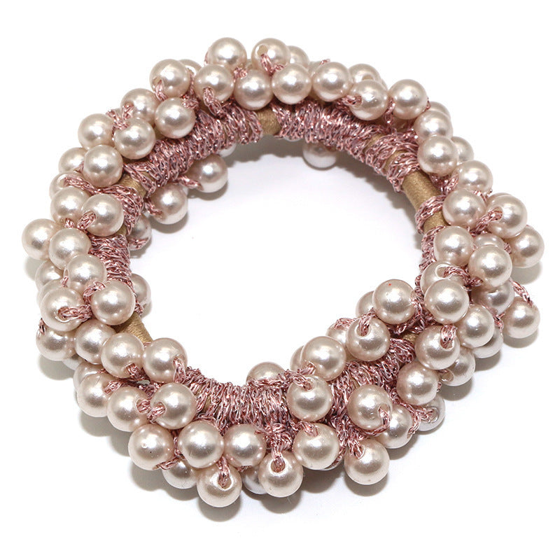 Handmade Crochet Rubber Band Hair Tie Pearl 99770015 c632 4227 b7dc a2a730c2b08b