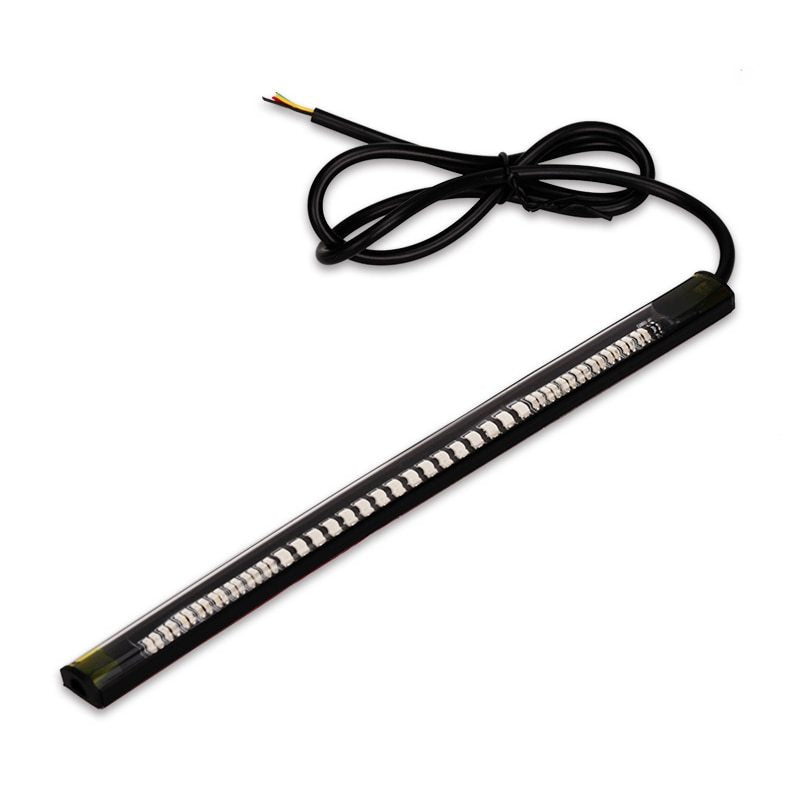 Universal Flexible Led Strip Tail Stop Light Motorcycle 48 SMD Led Tail Turn Signal Brake License Plate Light Strip Motorcycl