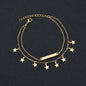 Women's Double Layer Pentagram Pendant Anklet 99a07ab1 a581 4783 b565 cd38af3e4d79