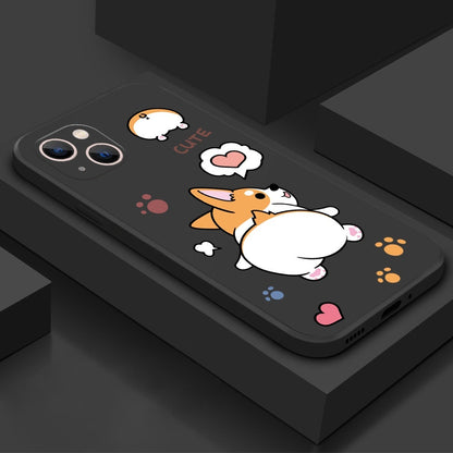 Corgi Cartoon Silicone Soft Cover Phone Case - 图片 7
