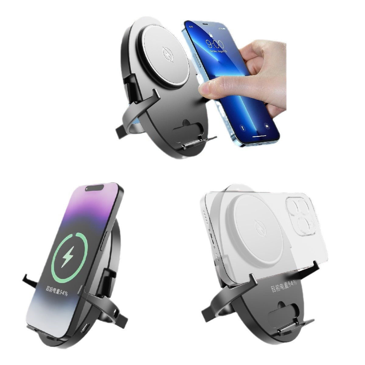 Folding 15W Fast Charging Mobile Phone Holder Wireless Charger - 图片 5